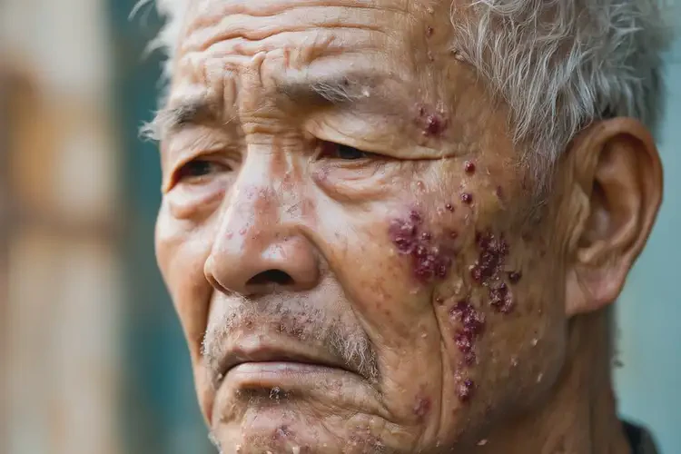 老人面部起濕疹能夠徹底治愈嗎(圖4)