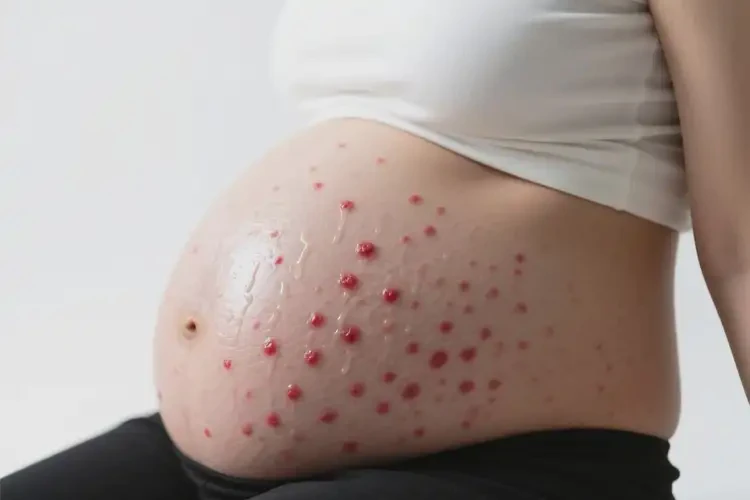 產(chǎn)婦肚子上出濕疹不管它會自己自愈嗎(圖2)