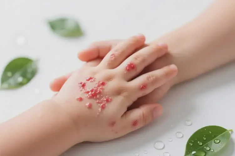 小兒手上出現(xiàn)濕疹不管它會自己自愈嗎(圖4)