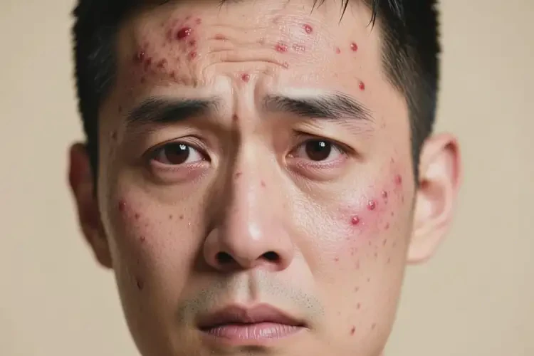 男性面部長(zhǎng)濕疹不管它會(huì)自己好嗎(圖4)