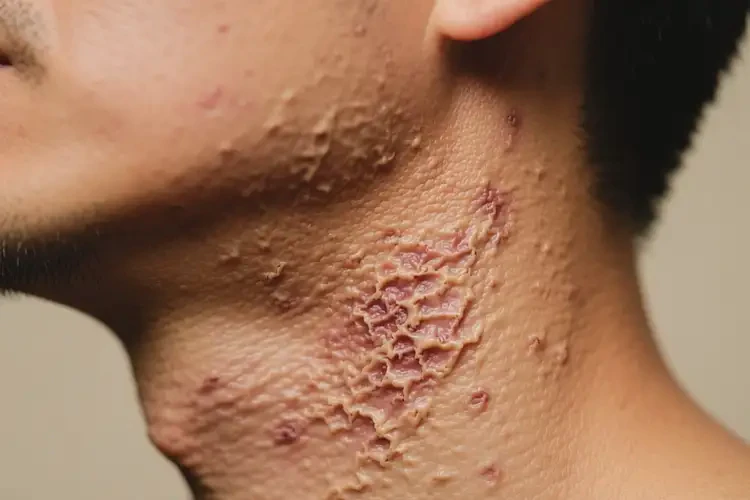 男人脖子長濕疹能不能根治(圖3)