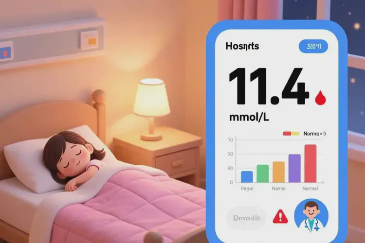 小孩睡前血糖11点4是糖尿病吗(图1)