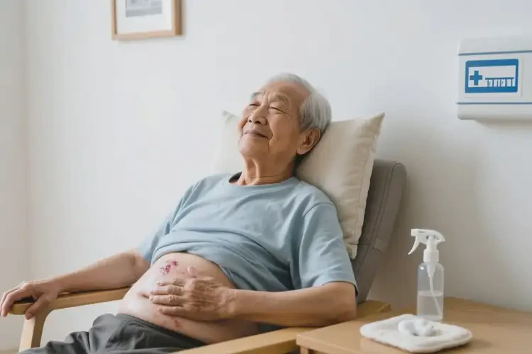 老人肚子容易起濕疹可不可以根治(圖1)