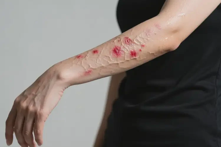 女人手臂上起濕疹不管它會自己痊愈嗎(圖3)