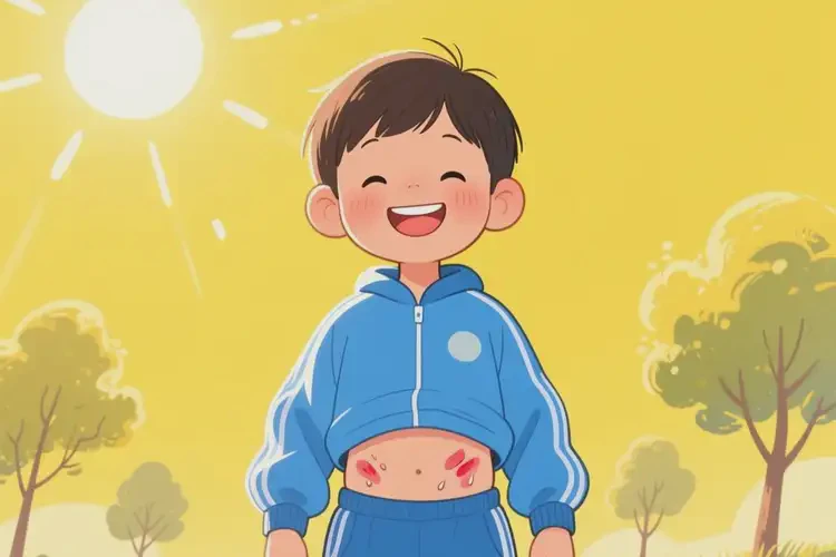 小學(xué)生肚子上偶爾長濕疹不管它會自己痊愈嗎(圖1)