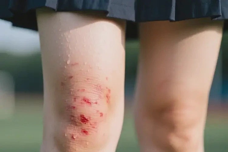 大學(xué)生大腿長濕疹不管它會自己痊愈嗎(圖1)