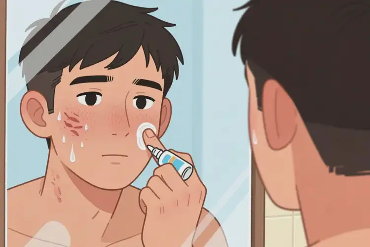 青年人臉上偶爾起濕疹能夠徹底治愈嗎(圖1)