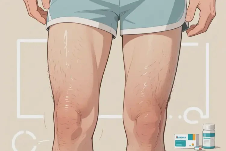 男生大腿上容易起濕疹不管它會自己自愈嗎(圖1)