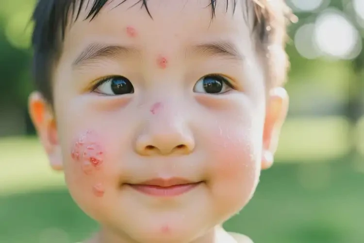 少兒臉上出現(xiàn)濕疹不管它會自己痊愈嗎(圖3)