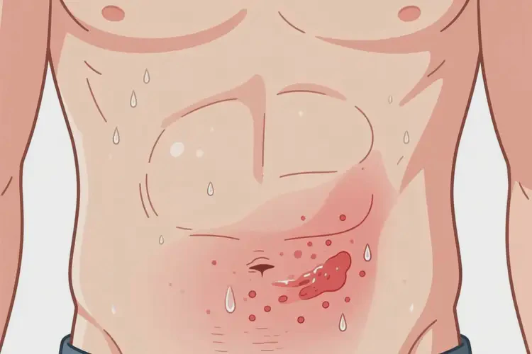 男人肚子上有濕疹能夠徹底治愈嗎(圖3)