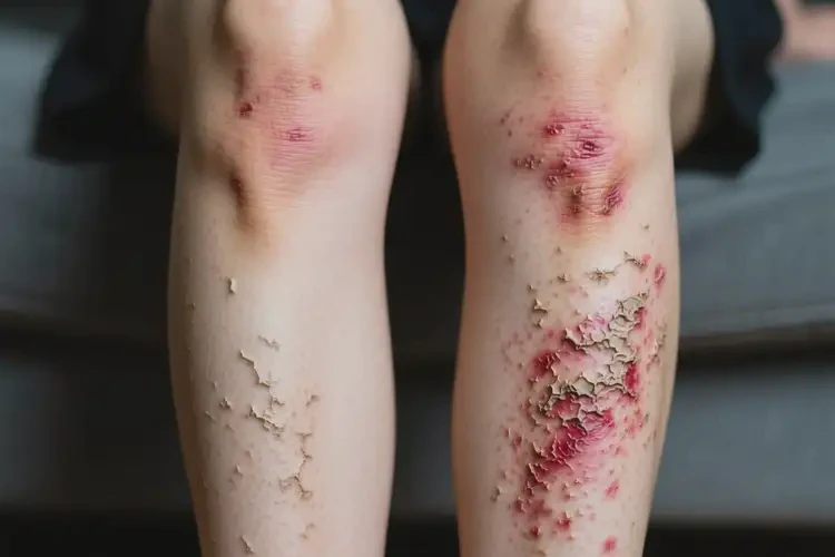 女性小腿上經(jīng)常起濕疹不管它會自己痊愈嗎(圖1)