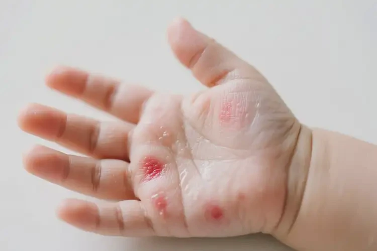 寶寶手上出現(xiàn)濕疹可不可以徹底自愈(圖3)