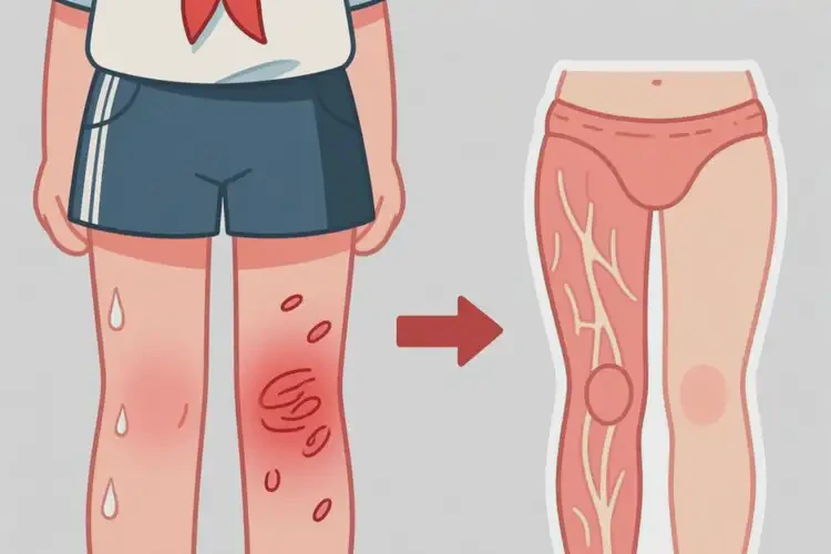 小學(xué)生大腿經(jīng)常起濕疹不管它會(huì)自己自愈嗎(圖2)