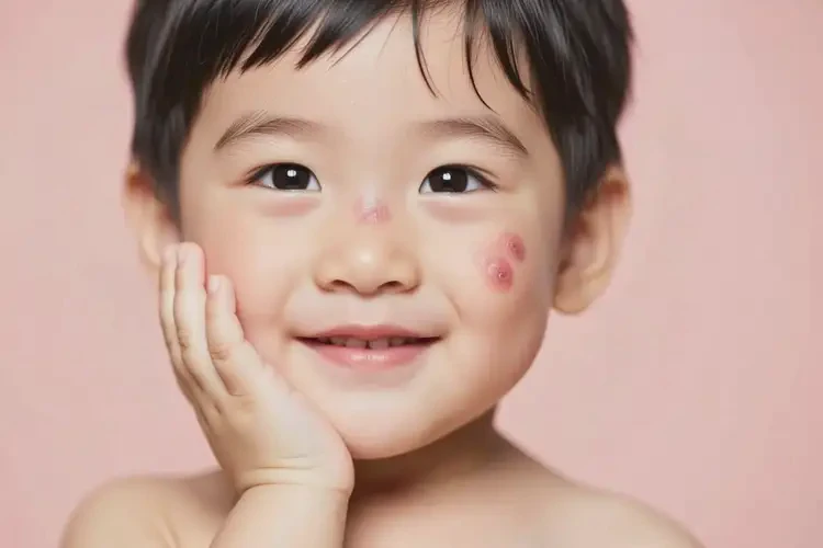 孩子臉上有濕疹不管它會(huì)自己痊愈嗎(圖3)