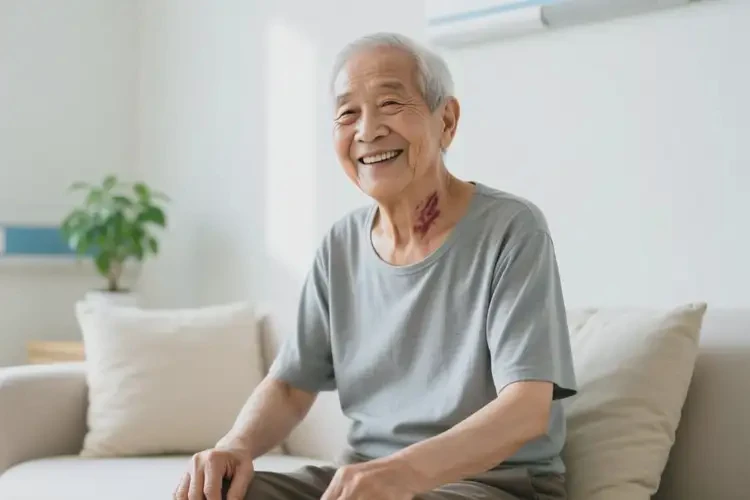 高齡老人脖子上偶爾長(zhǎng)濕疹能不能根治(圖1)