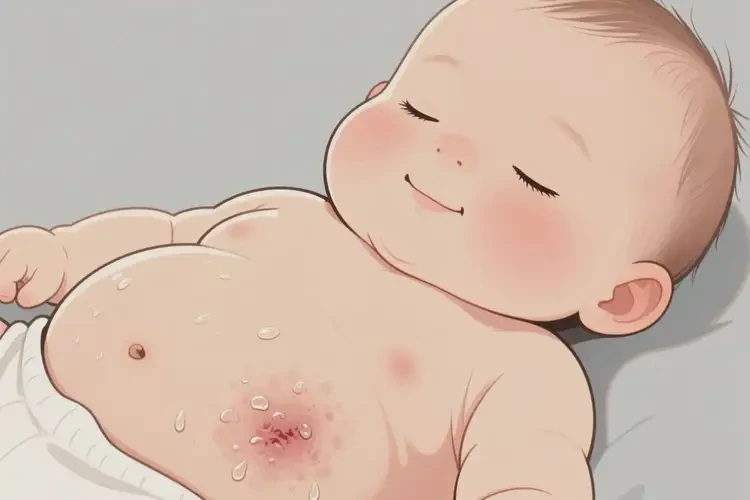 嬰幼兒肚子偶爾長濕疹不管它會自己痊愈嗎(圖1)