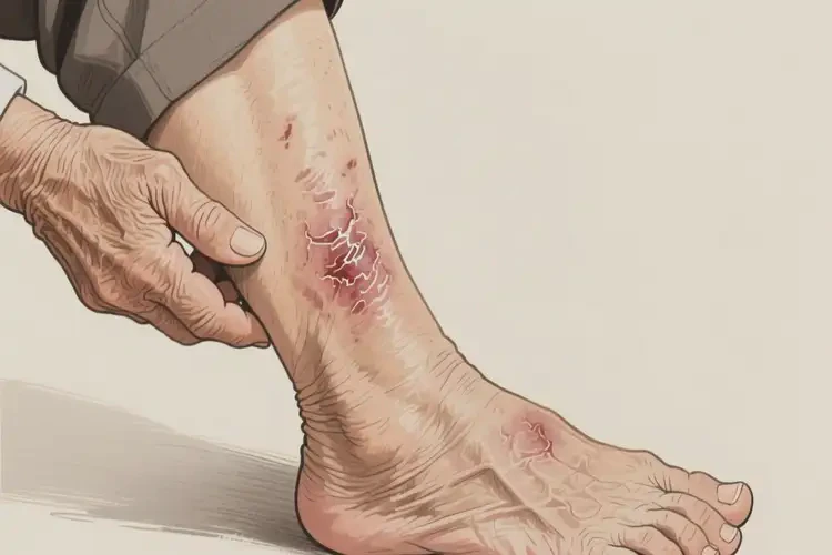 老人大腿上出濕疹不管它會自己好嗎(圖2)