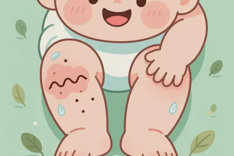 嬰幼兒大腿起濕疹能靠自己自愈嗎(圖1)