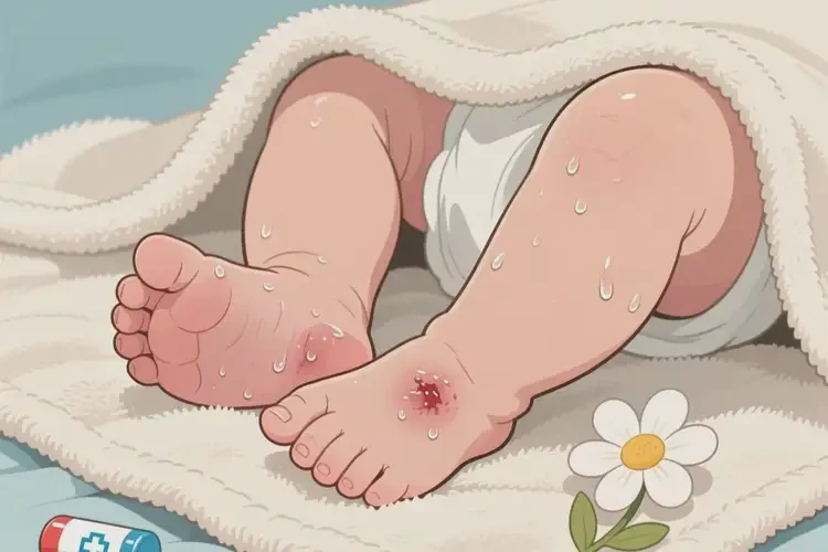 新生兒腳上起濕疹可不可以徹底自愈(圖2)