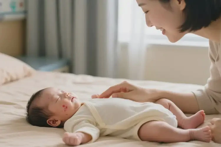 新生兒全身容易起濕疹不管它會(huì)自己好嗎(圖4)