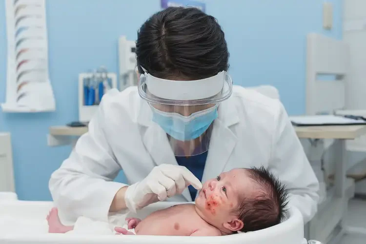 新生兒面部經(jīng)常起濕疹能徹底自愈嗎(圖1)