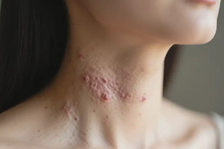 女人脖子上長濕疹能不能根治(圖1)