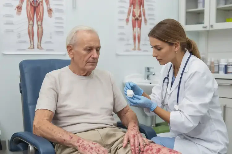 老人小腿長濕疹能夠徹底治愈嗎(圖3)