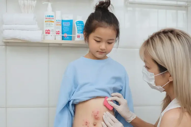 少儿肚子上容易长湿疹不管它会自己好吗(图1)