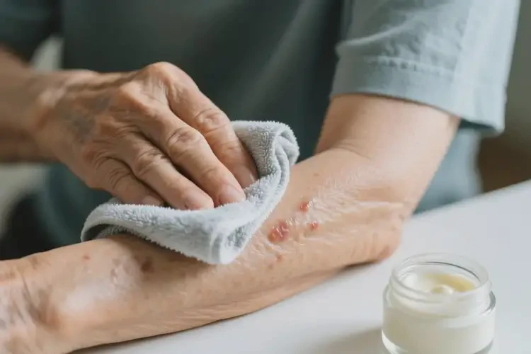 老人手臂偶尔起湿疹可不可以根治(图2)