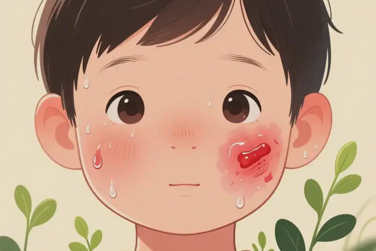 孩子面部偶爾起濕疹不管它會(huì)自己痊愈嗎(圖2)