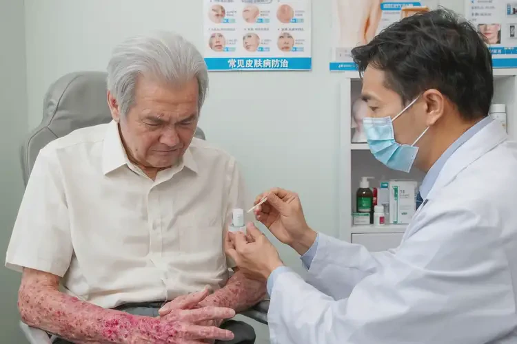 老年人面部出濕疹不管它會(huì)自己痊愈嗎(圖3)