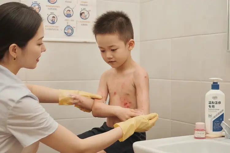 少兒面部容易起濕疹能靠自己自愈嗎(圖1)