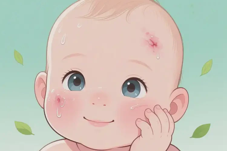 寶寶面部出現(xiàn)濕疹不管它會(huì)自己痊愈嗎(圖2)