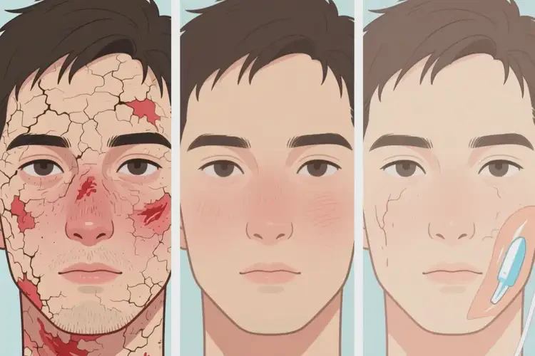 男人面部出現(xiàn)濕疹不管它會(huì)自己自愈嗎(圖3)