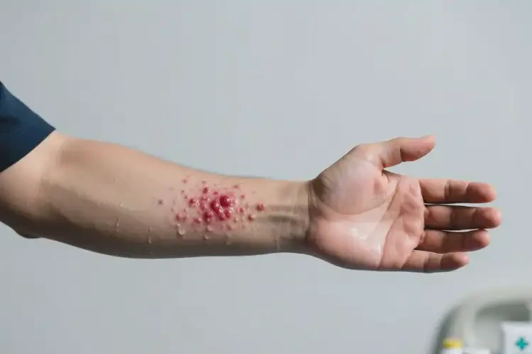 男人手臂出現(xiàn)濕疹能不能根治(圖4)