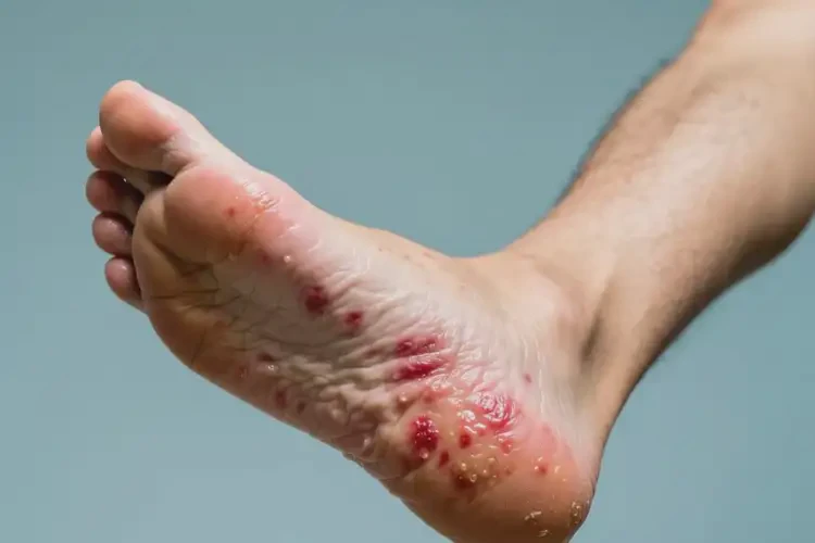 男生腳上出濕疹可不可以徹底自愈(圖1)