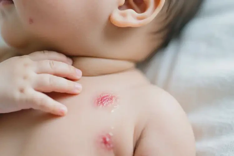 新生兒全身容易起濕疹不管它會(huì)自己好嗎(圖1)