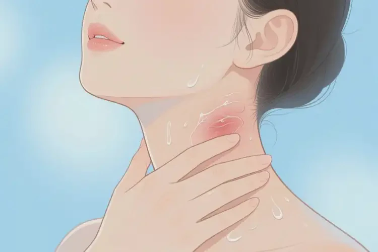 女性脖子起濕疹不管它會(huì)自己痊愈嗎(圖2)