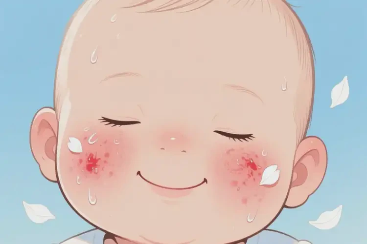 寶寶面部出現(xiàn)濕疹不管它會(huì)自己痊愈嗎(圖3)