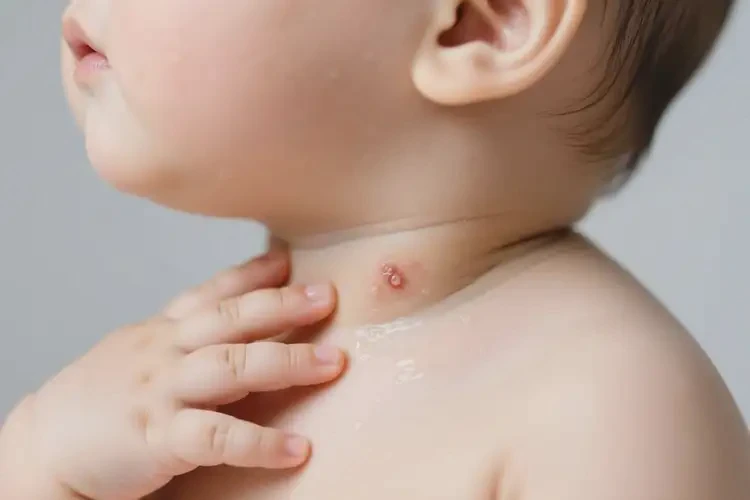 新生兒脖子出現(xiàn)濕疹能靠自己自愈嗎(圖1)