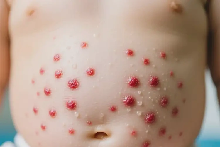 幼儿肚子上偶尔长湿疹可以彻底自愈吗(图4)