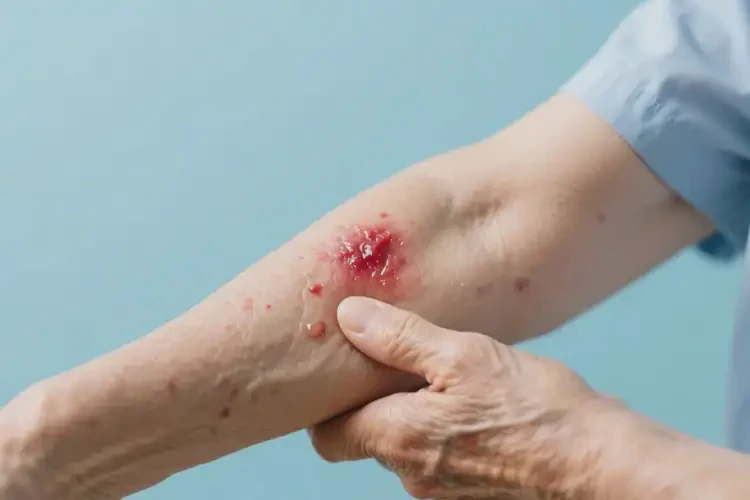 老年人手臂容易起湿疹不管它会自己痊愈吗(图2)