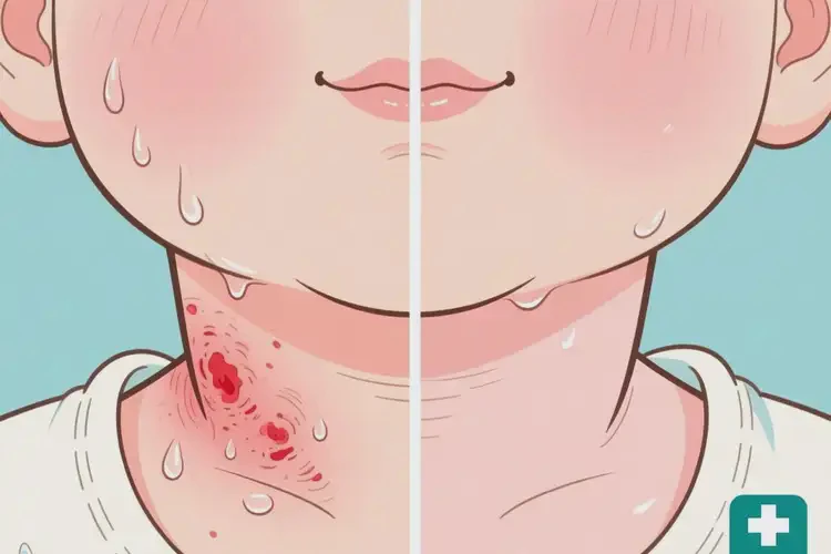 嬰兒脖子容易長濕疹可以徹底自愈嗎(圖3)