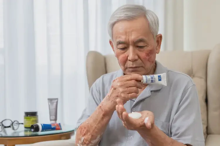 高齡老人臉上有濕疹不管它會(huì)自己痊愈嗎(圖3)