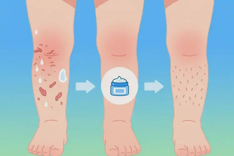 幼兒小腿上出濕疹能夠徹底治愈嗎(圖1)