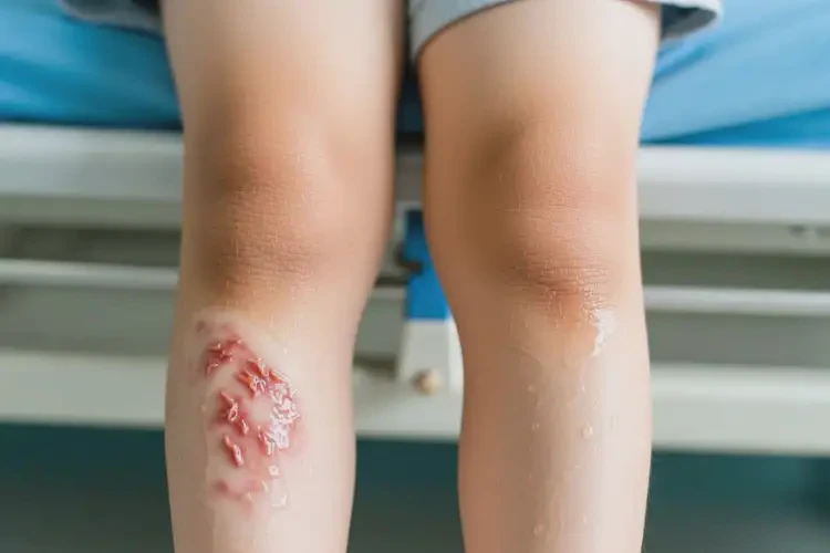 孩子小腿起湿疹能彻底自愈吗(图1)