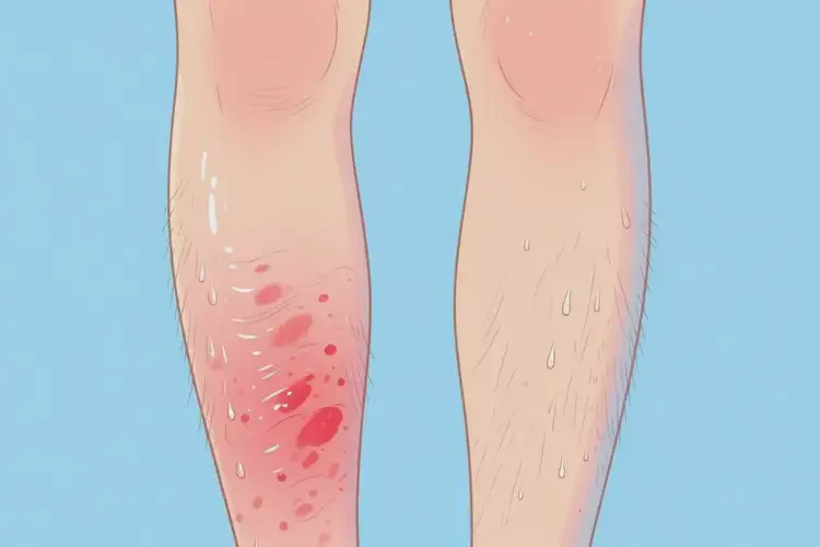 青年人小腿上起湿疹可不可以彻底自愈(图1)