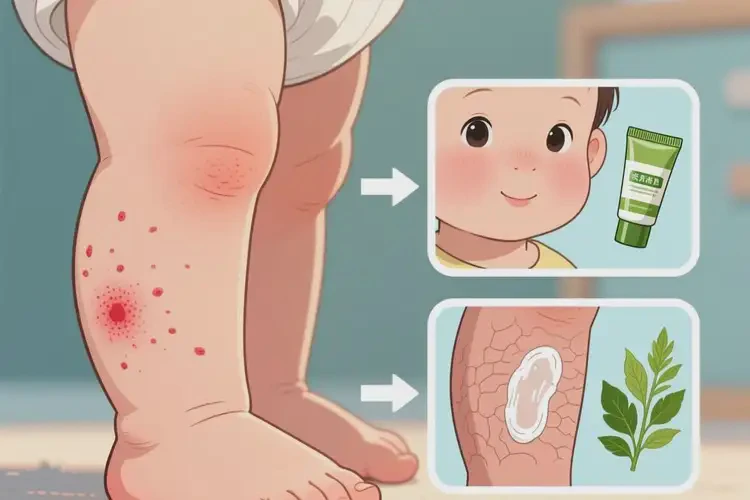 幼兒小腿上出濕疹能夠徹底治愈嗎(圖2)