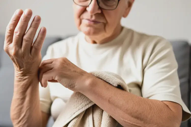 高齡老人手臂上出濕疹能夠徹底治愈嗎(圖3)