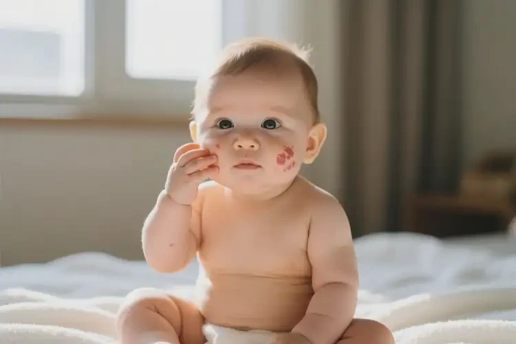 小儿面部偶尔起湿疹不管它会自己自愈吗(图3)